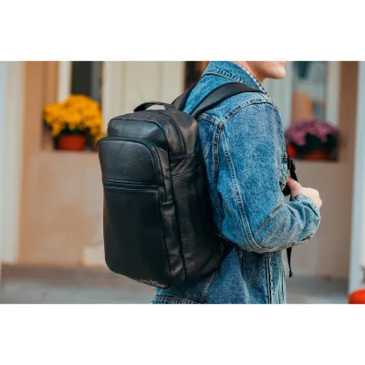 Мужской кожаный рюкзак для поездок и прогулокTiding Bag B72-57357 черный - 6 - Robinzon.ua