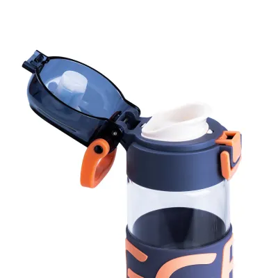 Бутылка для воды 460 (мл) стеклянная прозрачная с пластиковой крышкой  22 (см) спортивная - 3 - Robinzon.ua