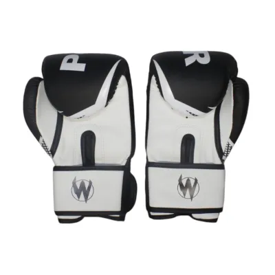 Боксерські рукавички на липучці чорні з білими елементами Power ZTQ-116 ЧБ-10 - 2 - Robinzon.ua