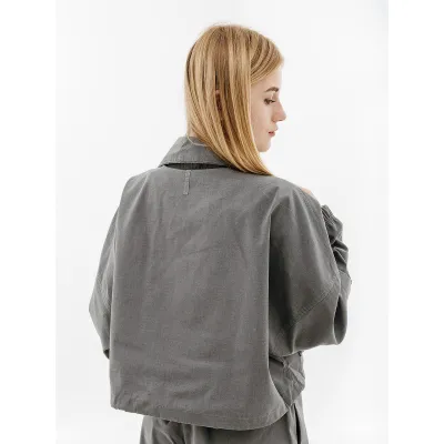 Жіноча ВІтровка Nike W NSW TP RPSTP JKT Сірий XS (7dDV8487-050 XS) - 4 - Robinzon.ua