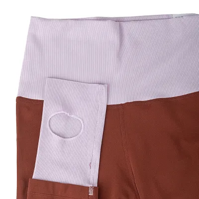 Женские Лосины Nike W NY LUXE HR 7/8 TGHT CLBK Коричневый L (DM6996-217 L) - 2 - Robinzon.ua