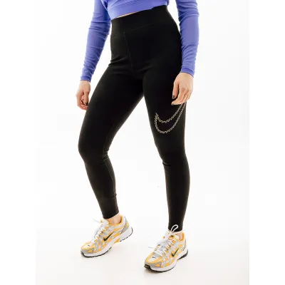 Женские Леггинсы Nike NS PE SHINE HR TGHT Черный XS (7dFB8766-010 XS) - 2 - Robinzon.ua