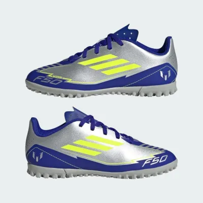 Детские Сороконожки Adidas F50 CLUB TF J MESSI Серебристый 38 (IH0923 38) - 2 - Robinzon.ua
