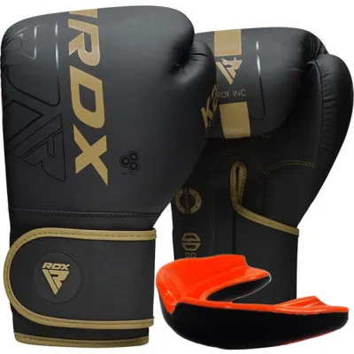 Боксерские перчатки RDX F6 Kara Matte Golden 12 унций (капа в комплекте) - 6 - Robinzon.ua