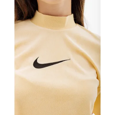 Женская Футболка Nike W NSW MOCK SS TEE TRRY MS  Желтый L (7dFJ4894-294 L) - 1 - Robinzon.ua