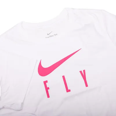 Женская Футболка Nike W NK DF SWOOSH FLY GRX TEE Белый L (7dFQ6606-100 L) - 2 - Robinzon.ua