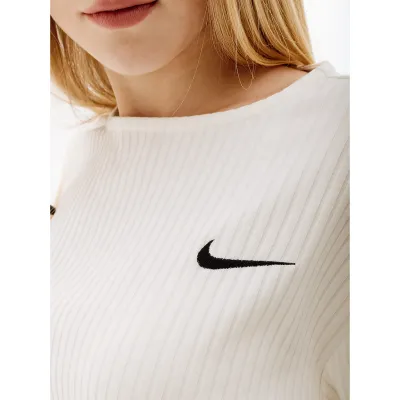 Женская Футболка Nike W NSW RIB JRSY SS TOP Бежевый L (7dDV7870-133 L) - 3 - Robinzon.ua