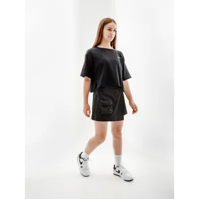 Женская Футболка Nike W NSW RIB JRSY SS TOP  Черный XS (7dDV7870-010 XS) - 2 - Robinzon.ua