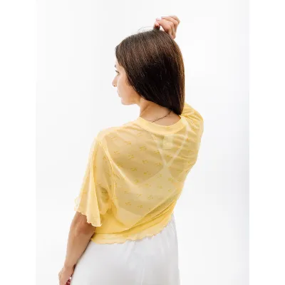 Жіноча Футболка Nike W NSW AIR AOP MESH SS CROP TOP Жовтий  S (7dDV8245-795 S) - 1 - Robinzon.ua