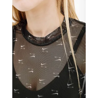 Женская Футболка Nike W NSW AIR AOP MESH SS CROP TOP Черный L (7dDV8245-010 L) - 3 - Robinzon.ua