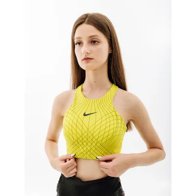 Женский Топ Nike W NK DF SWSH HN BRA  Салатовый XS (7dDV9994-308 XS) - 2 - Robinzon.ua