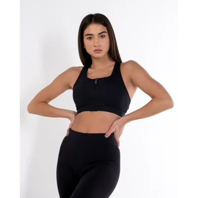 Жіночий Топ Nike W NK DF SWSH ZIP FRONT BRA Чорний XS (DD1205-010) - 5 - Robinzon.ua