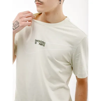 Мужская Футболка Nike M TEE LBR BIG SWOOSH Бежевый XL (7dFQ3785-020 XL) - 2 - Robinzon.ua
