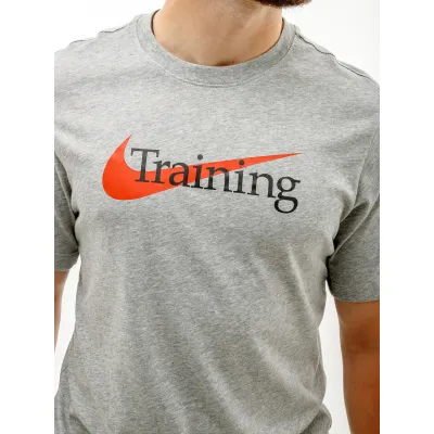 Мужская Футболка Nike M NK DFC TEE SW TRAINING  Серый S (7dCZ7989-063 S) - 2 - Robinzon.ua