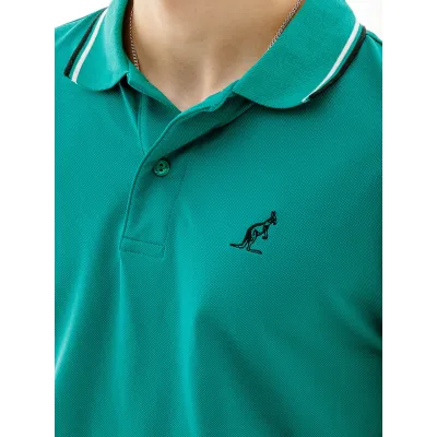 Мужская Футболка AUSTRALIAN TWO-STRIPES POLO TECH PIQUE' R-FIT Зеленый 2XL (7dLSUPO0006-913A 2XL) - 2 - Robinzon.ua