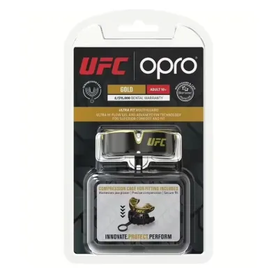Капа OPRO Gold UFC взрослая (возраст 11+) Black/Gold (арт.102516001) - 2 Капа OPRO Gold UFC взрослая (возраст 11+) Black/Gold (арт.102516001) - 2 - Robinzon.ua