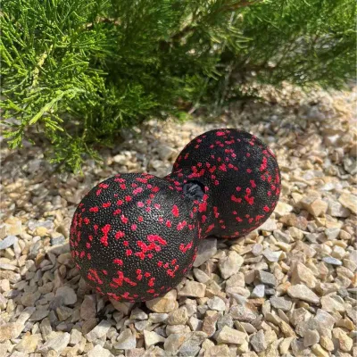 Массажный мяч двойной PowerPlay PP-4352 Epp foam peanut ball (d8*16cm.) Черно/Красный - 6 - Robinzon.ua