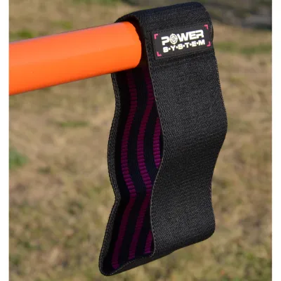 Тканая резинка для фитнеса и спорта Power System PS-4091 Booty Band LVL 1 Black/Pink (d_64 см. нагрузка 18-23кг.) - 6 - Robinzon.ua