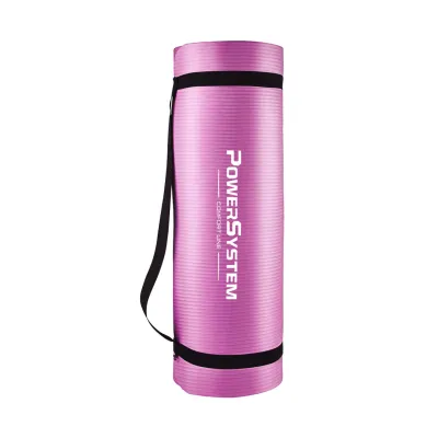 Коврик для йоги и фитнеса Power System PS-4017 NBR Fitness Yoga Mat Plus Pink (180х61х1) - 1 - Robinzon.ua