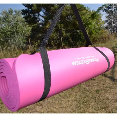 Коврик для йоги и фитнеса Power System PS-4017 NBR Fitness Yoga Mat Plus Pink (180х61х1) - 6 - Robinzon.ua