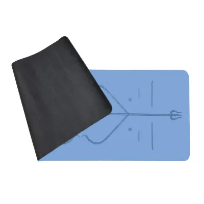 Килимок для йоги професійний EasyFit Pro каучук 5 мм Блакитний - 2 - Robinzon.ua