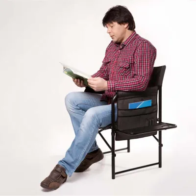 Стілець "Режисер з полицею" d25 мм (Меланж, Сірий) - 3 - Robinzon.ua