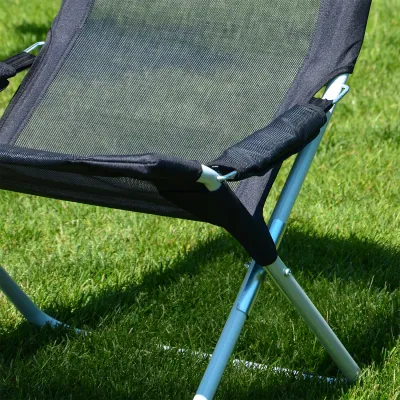 Шезлонг "Горизонт" d25 мм (Текстилен, Чорний) - 4 - Robinzon.ua