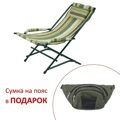 Кресло "Качалка" d20 мм (Текстилен, Зеленая полоска). - 1 Кресло "Качалка" d20 мм (Текстилен, Зеленая полоска). - 1 - Robinzon.ua