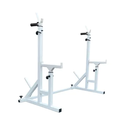 Стійки під штангу 40 на 40 мм Білий зі страхувальними упорами, брусами та штирями для зберігання блінів - 2 Стійки під штангу 40 на 40 мм Білий зі страхувальними упорами, брусами та штирями для зберігання блінів - 2 - Robinzon.ua