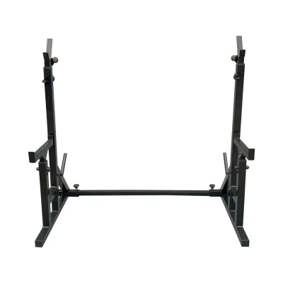 Стойки под штангу 50 на 50 мм Черный со страховочными упорами, брусьями и штырями для хранения блинов - 4 - Robinzon.ua