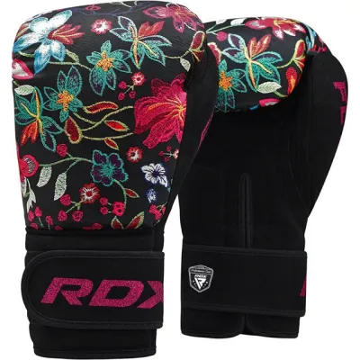 Боксерские перчатки RDX FL-3 FLORAL BLACK-10 унций (капа в комплекте) - 1 - Robinzon.ua