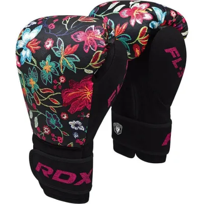 Боксерские перчатки RDX FL-3 FLORAL BLACK-10 унций (капа в комплекте) - 2 - Robinzon.ua