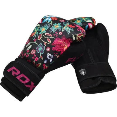 Боксерские перчатки RDX FL-3 FLORAL BLACK-10 унций (капа в комплекте) - 6 - Robinzon.ua