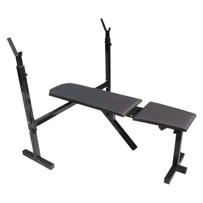 Лавка для жиму зі стійками 30 на 30 мм регульована Чорний - 4 - Robinzon.ua