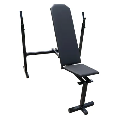 Лавка для жиму зі стійками 30 на 30 мм регульована Чорний - 6 - Robinzon.ua