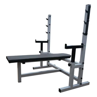 Скамья горизонтальная профессиональная для жима со страховкой 60 на 60 мм - 2 - Robinzon.ua