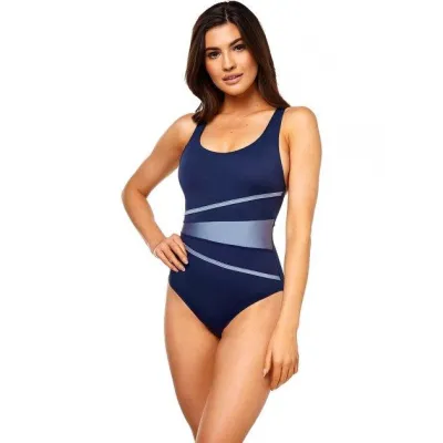 Купальник суцільний жіночий Aqua Speed Stella Lady Чорний Блакитний (L) 40 (299-41) - 2 - Robinzon.ua