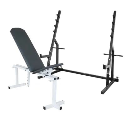 Скамья регулируемая для жима 30 на 30 мм + Стойки со страховкой 40 на 40 мм и штырями под блины - 1 - Robinzon.ua