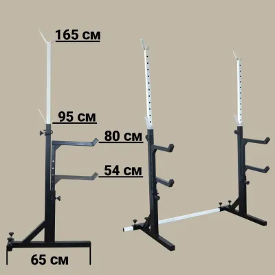Скамья регулируемая для жима 40 на 40 мм + Стойки со страховкой 40 на 40 мм - 4 - Robinzon.ua