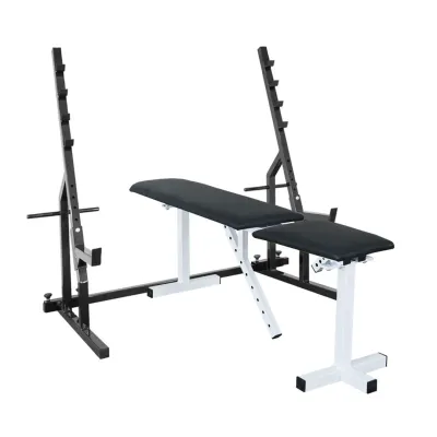 Скамья регулируемая для жима 40 на 40 мм + Стойки со страховкой 40 на 40 мм и штырями под блины - 2 - Robinzon.ua