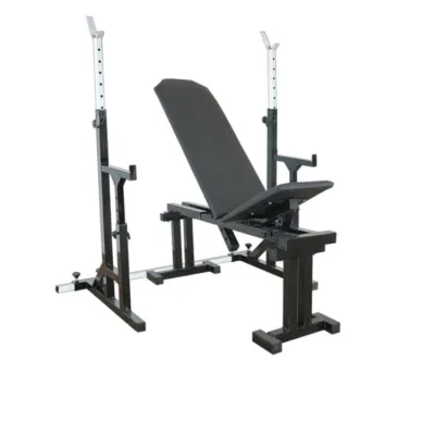 Скамья для жима регулируемая 40 на 40 мм + Стойки со страховочными упорами 50 на 50 мм - 1 - Robinzon.ua