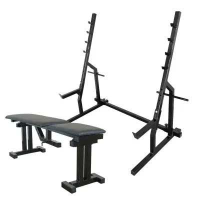Скамья для жима регулируемая 40 на 40 мм + Стойки для присяда с упорами 50 на 50 мм - 2 - Robinzon.ua