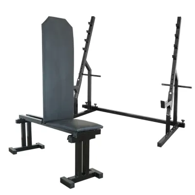 Скамья для жима регулируемая 40 на 40 мм + Стойки для присяда с упорами 50 на 50 мм - 4 - Robinzon.ua