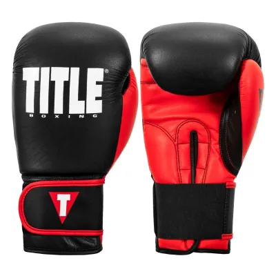Боксерские перчатки TITLE Boxing Dynamic Strike Black/Red 14 oz - 1 - Robinzon.ua