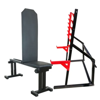 Скамья для жима регулируемая 40 на 40 мм + Стойки для приседания под штангу 50 на 50 мм - 1 - Robinzon.ua