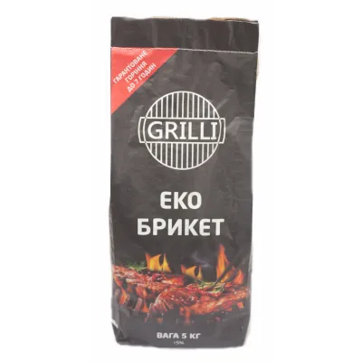 Древесно-угольный экобрикет 5кг GRILLI 77777. - 1 - Robinzon.ua