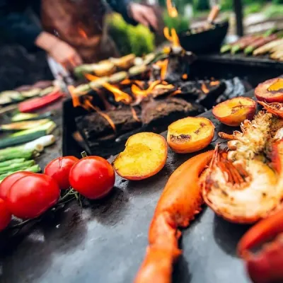 Гриль-Очаг Quan Medium Island, коричневий QN90048 - 2 - Robinzon.ua