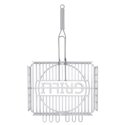 Решітка-гриль для барбекю з харчової нержавіючої сталі 1.5мм 42*32см GRILLI 777767 - 3 - Robinzon.ua