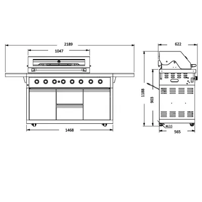 Газовый гриль SANTOS P-618, с боковыми и задними горелками, нержавеющая сталь 900327. - 1 Газовый гриль SANTOS P-618, с боковыми и задними горелками, нержавеющая сталь 900327. - 1 - Robinzon.ua