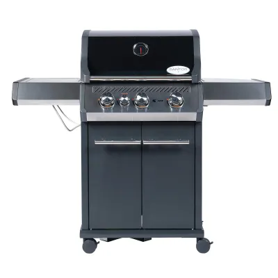 Газовий гриль SANTOS S-301 Black, з бічним пальником, чорний 900235 - 4 - Robinzon.ua